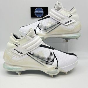 NEW- Nike Force Zoom Trout 7 Baseball Metal Cleats White Black Men's  CI3134-102